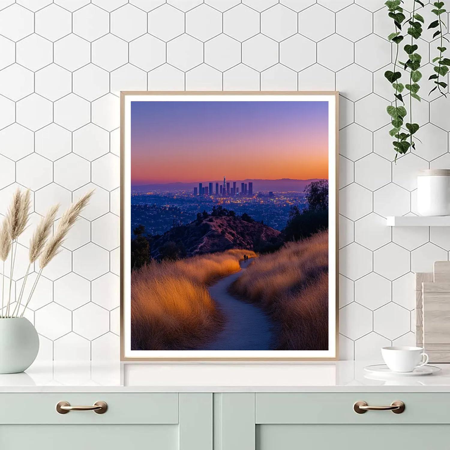Foggy Skyline From Griffith Observatory Park Los Angeles United States Painting by numbers kit