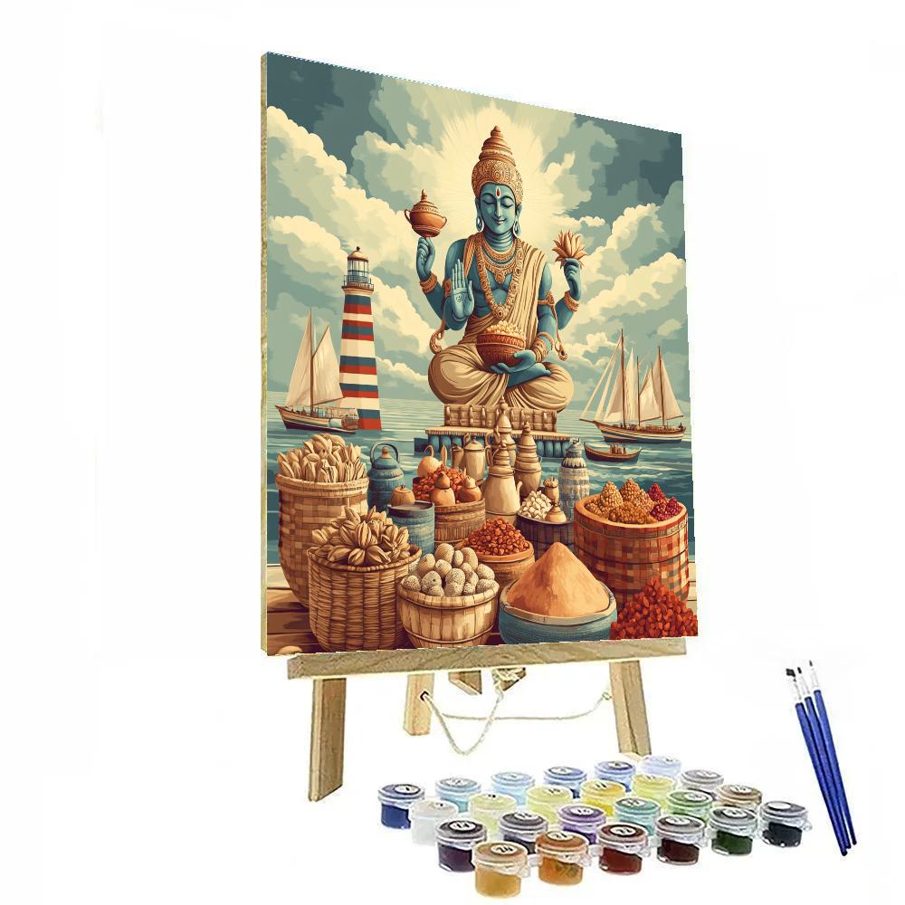 Harbor Market Under Brahma Protection paint by number