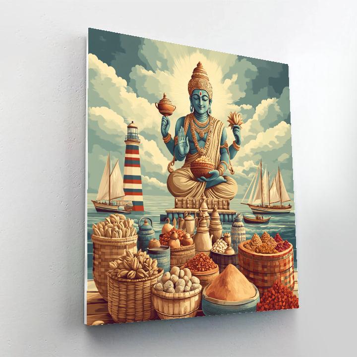 Harbor Market Under Brahma Protection paint by number