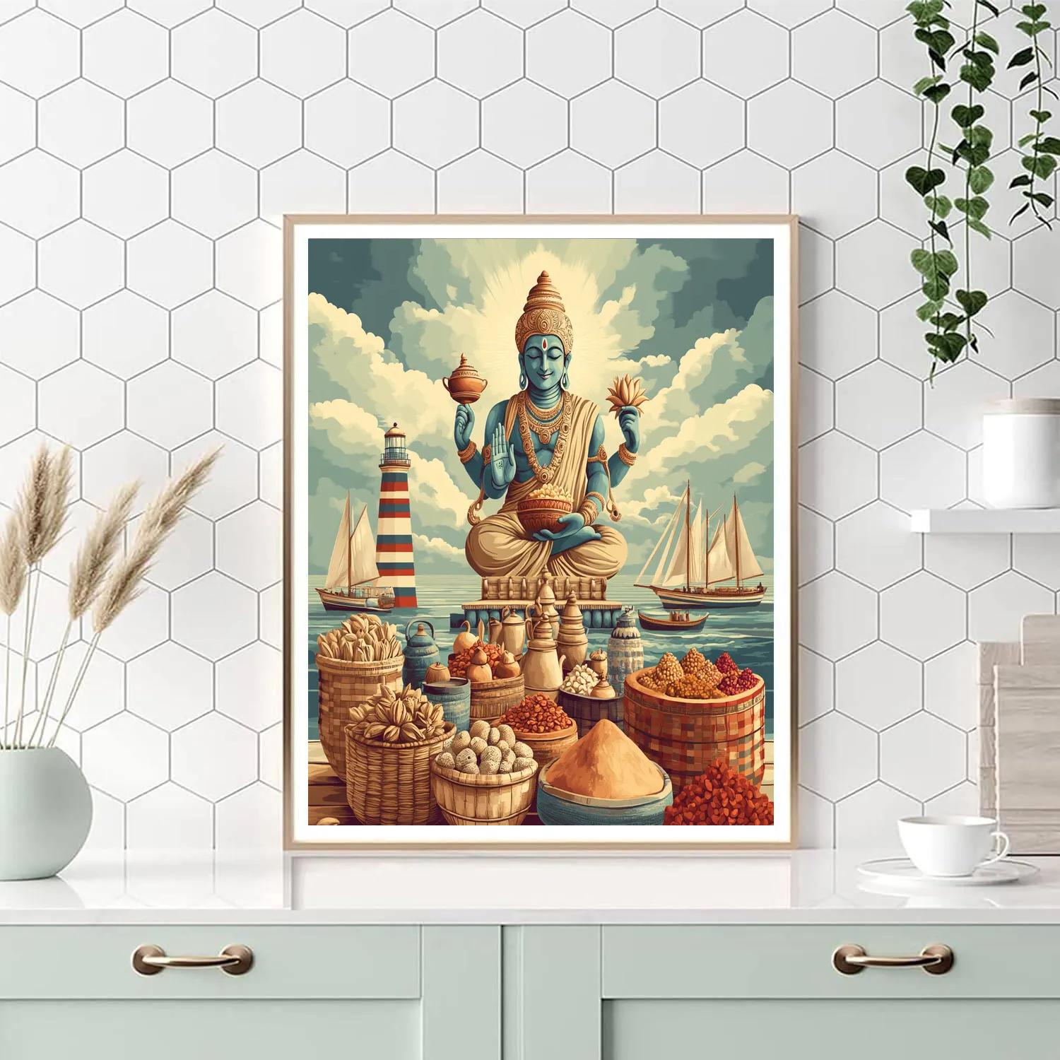 Harbor Market Under Brahma Protection paint by number