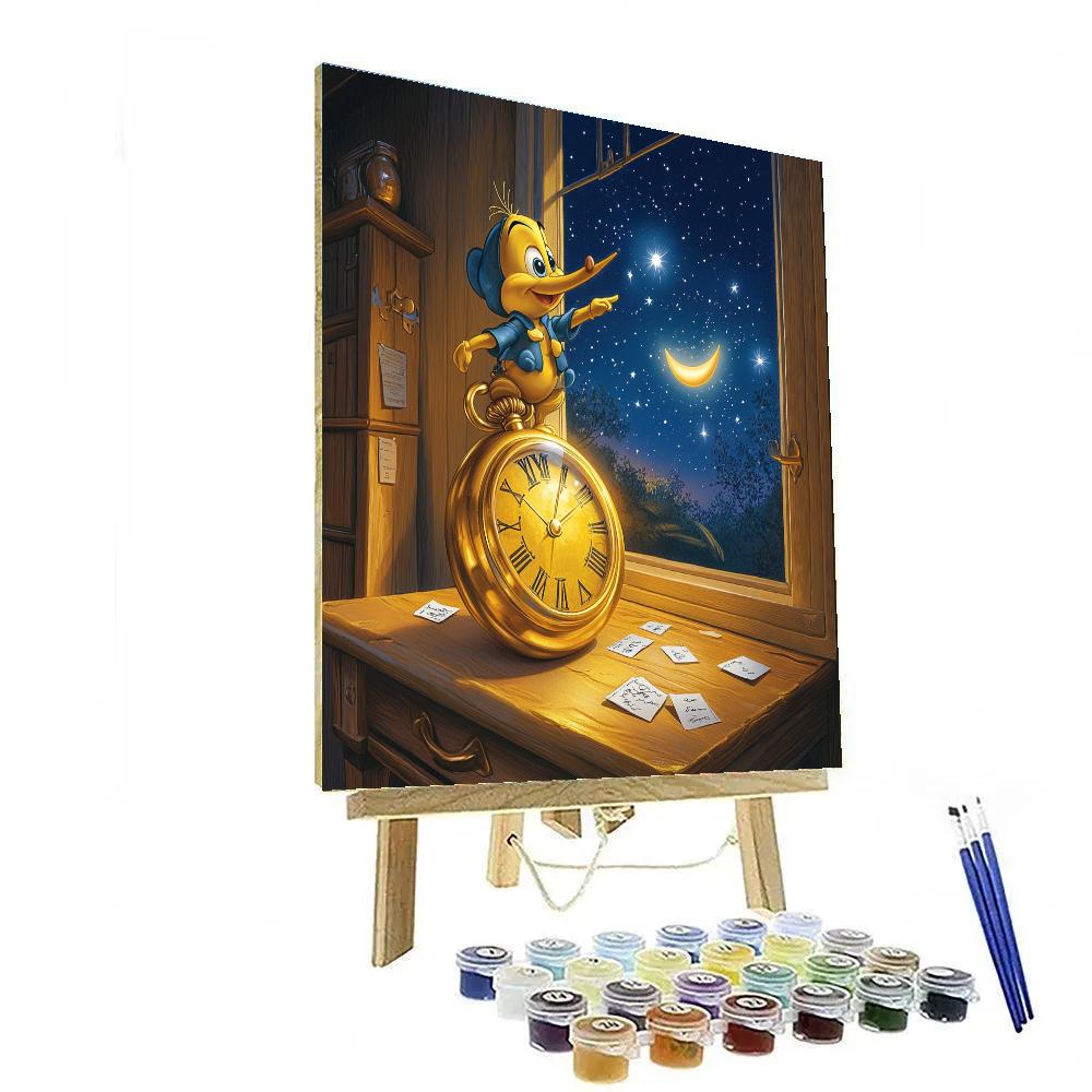 Jiminy Cricket Pocket Watch Star Lesson Paint by numbers art