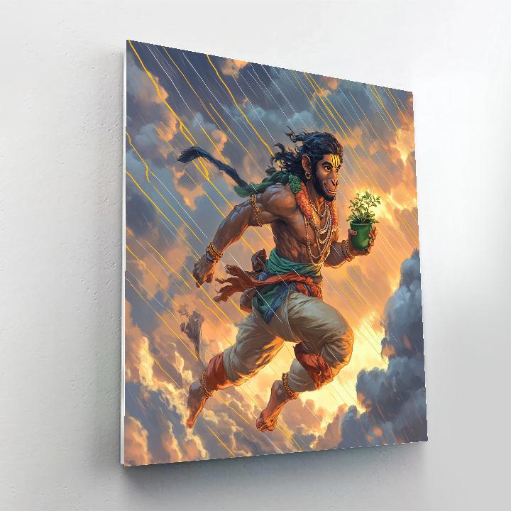 Raincloud Sprint Hanuman DIY paint by numbers