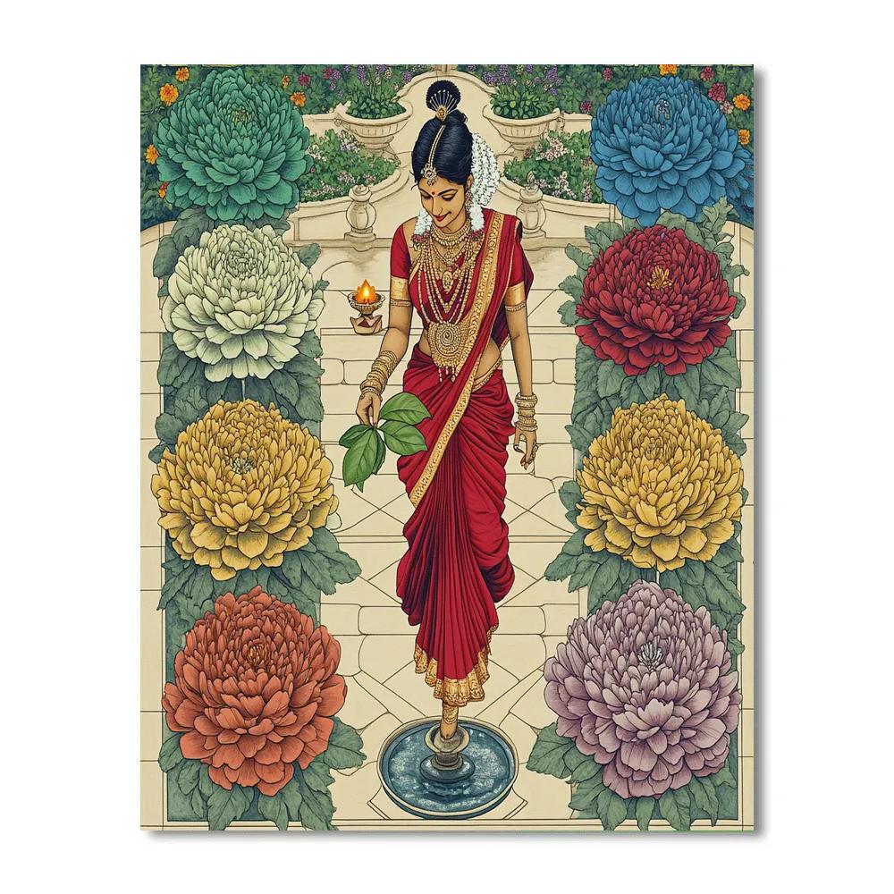 Parvati Of The Nine Gems Garden DIY paint by numbers