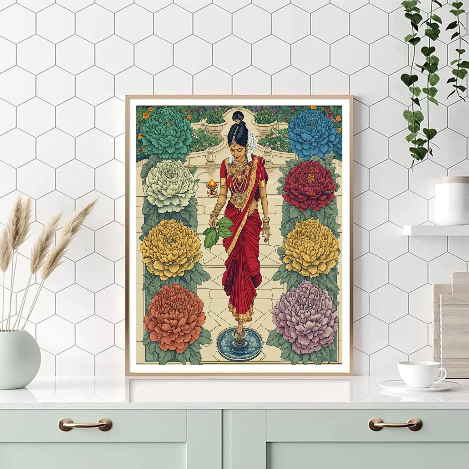 Parvati Of The Nine Gems Garden DIY paint by numbers