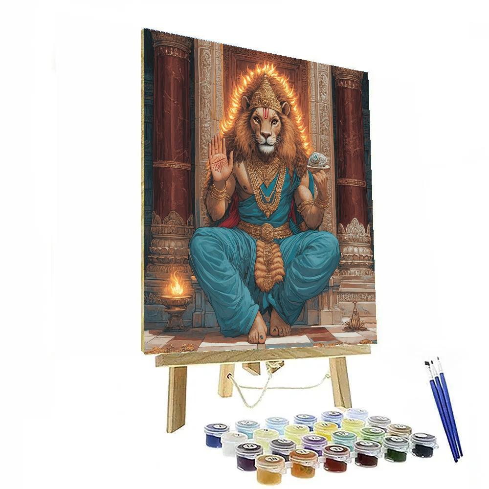 Narasimha Guardianship Threshold painting number kit