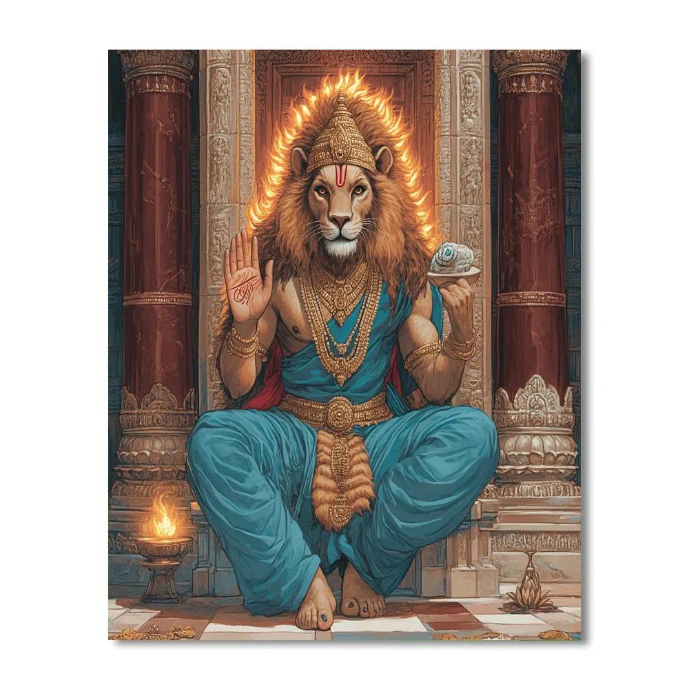 Narasimha Guardianship Threshold painting number kit