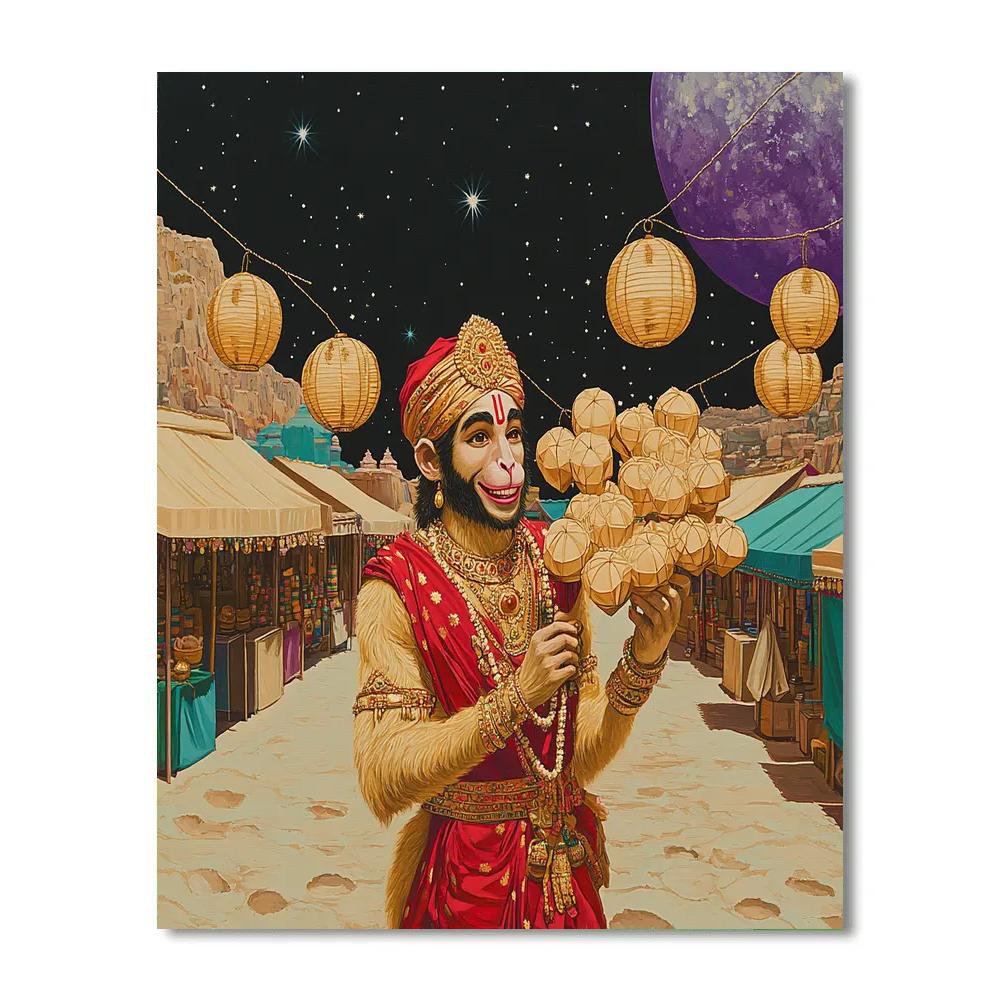 Hanuman Lantern Keeper Of The Lunar Bazaar Paint by numbers kits