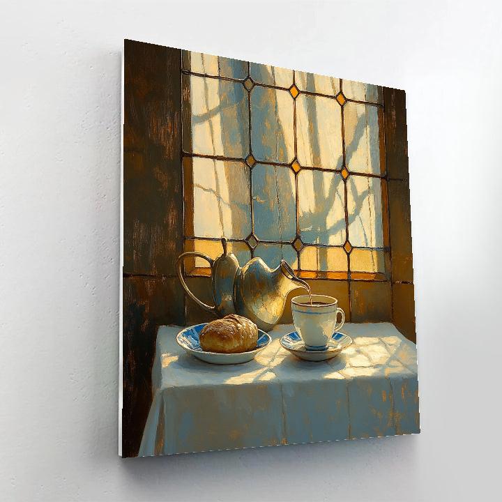 Johannes Vermeer Inspired Morning Coffee By The Window painting number kit