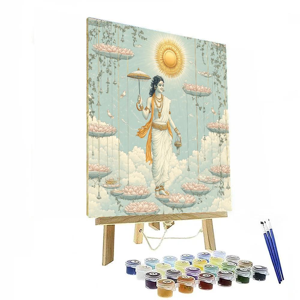 Vamana Measuring The Sky Garden painting number kit