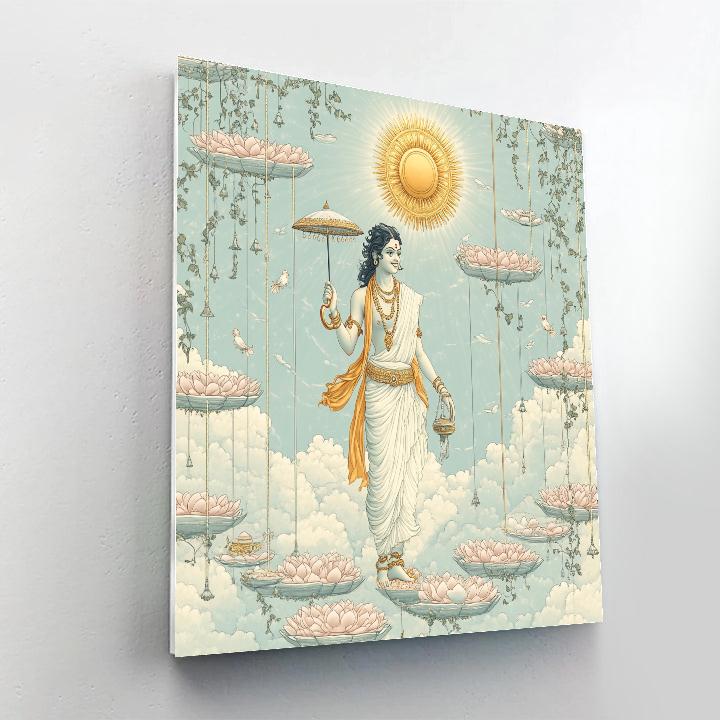 Vamana Measuring The Sky Garden painting number kit