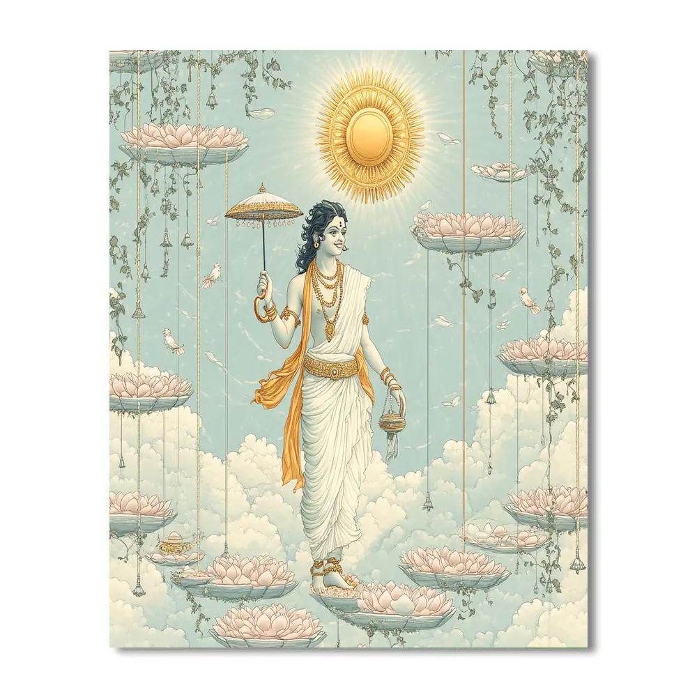 Vamana Measuring The Sky Garden painting number kit