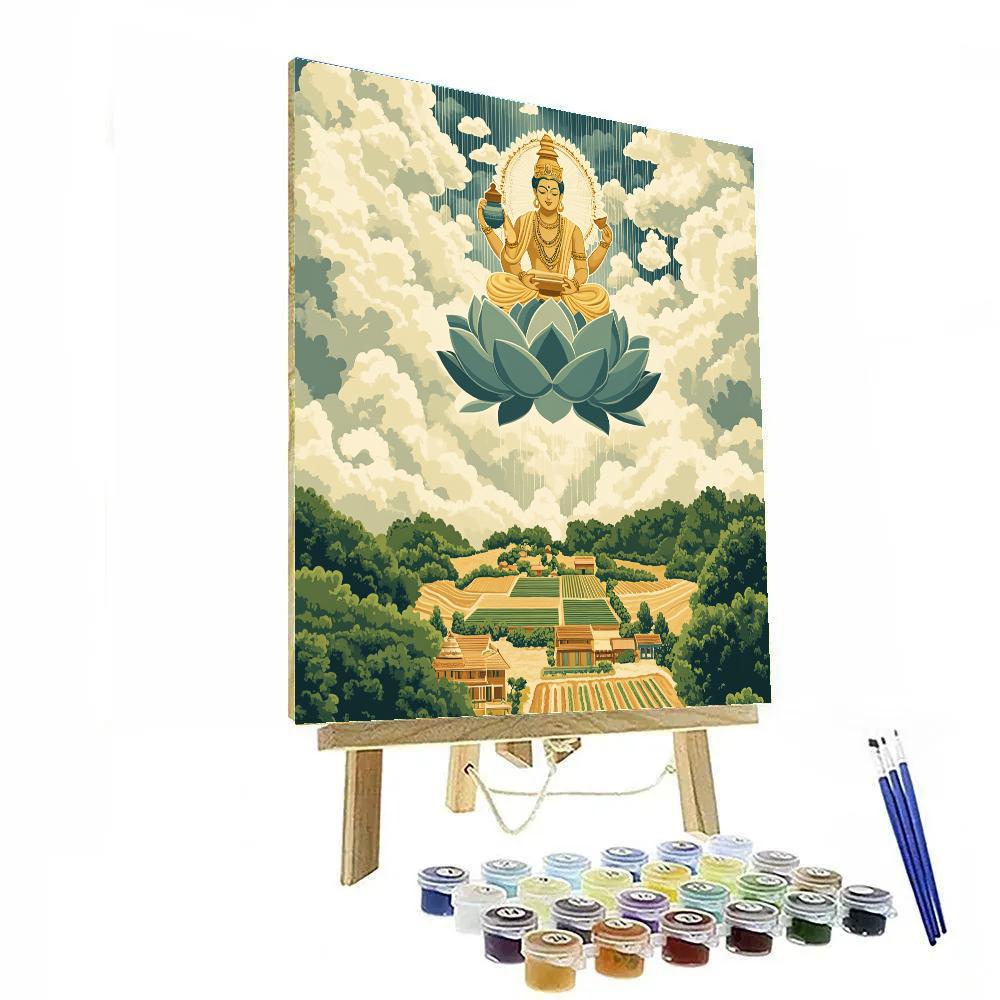 Brahma In Raincloud Benediction paint by color