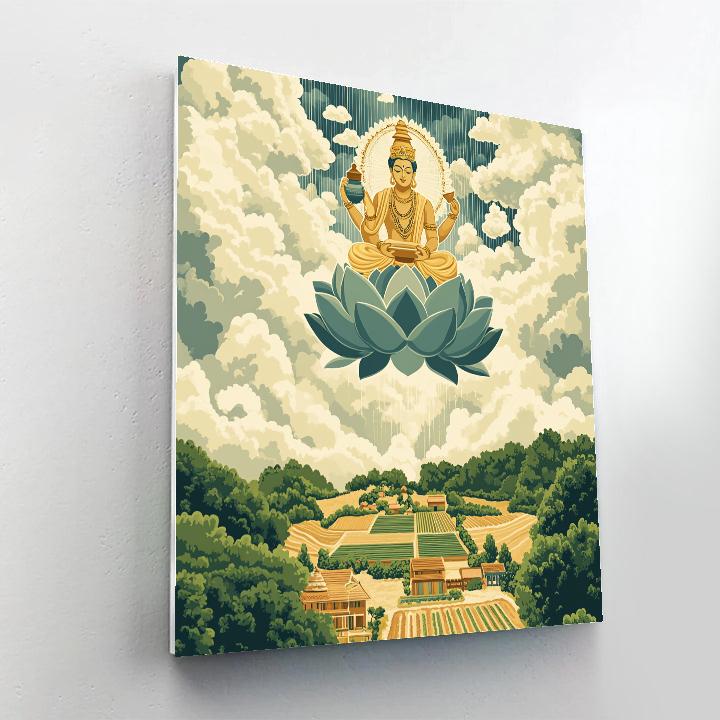 Brahma In Raincloud Benediction paint by color