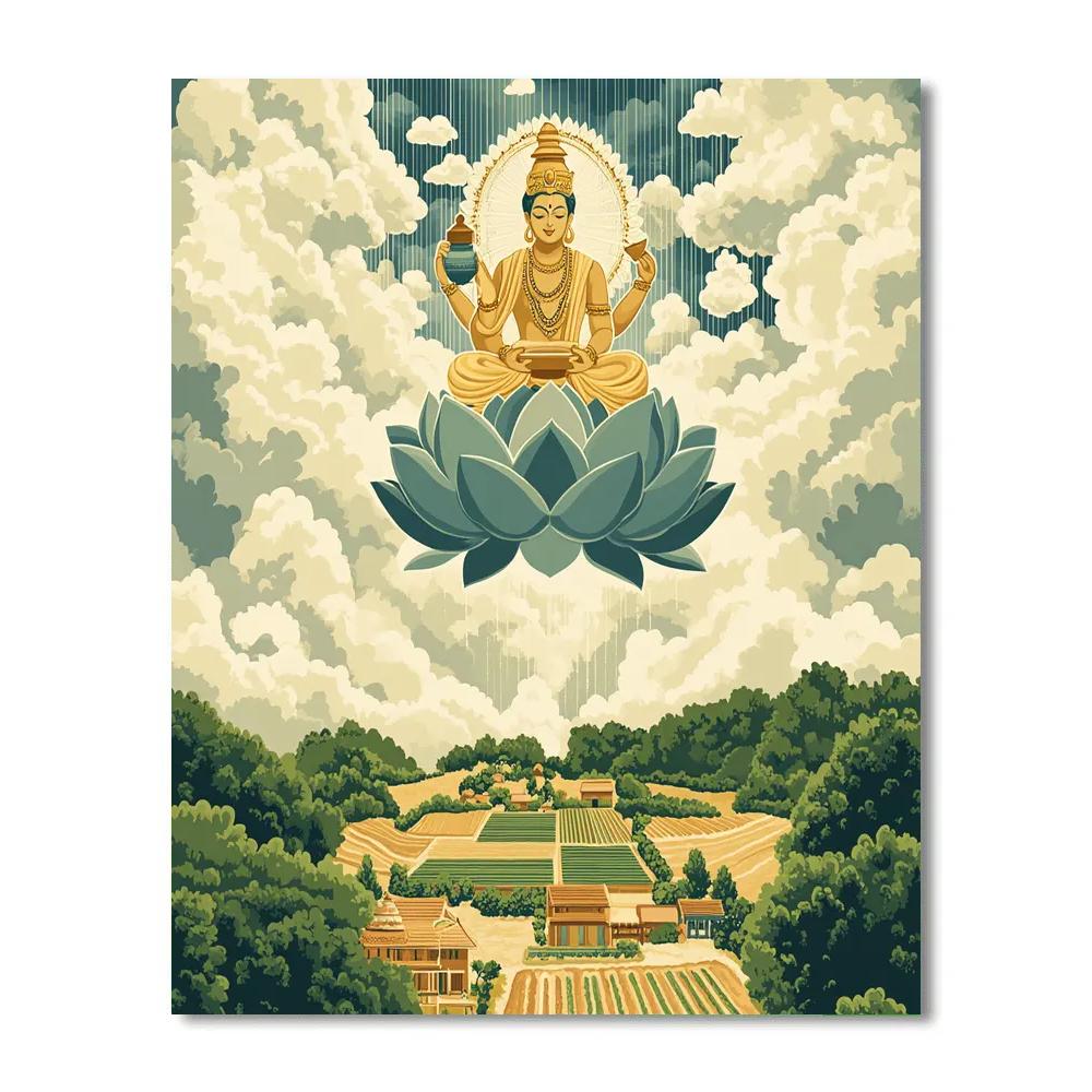 Brahma In Raincloud Benediction paint by color