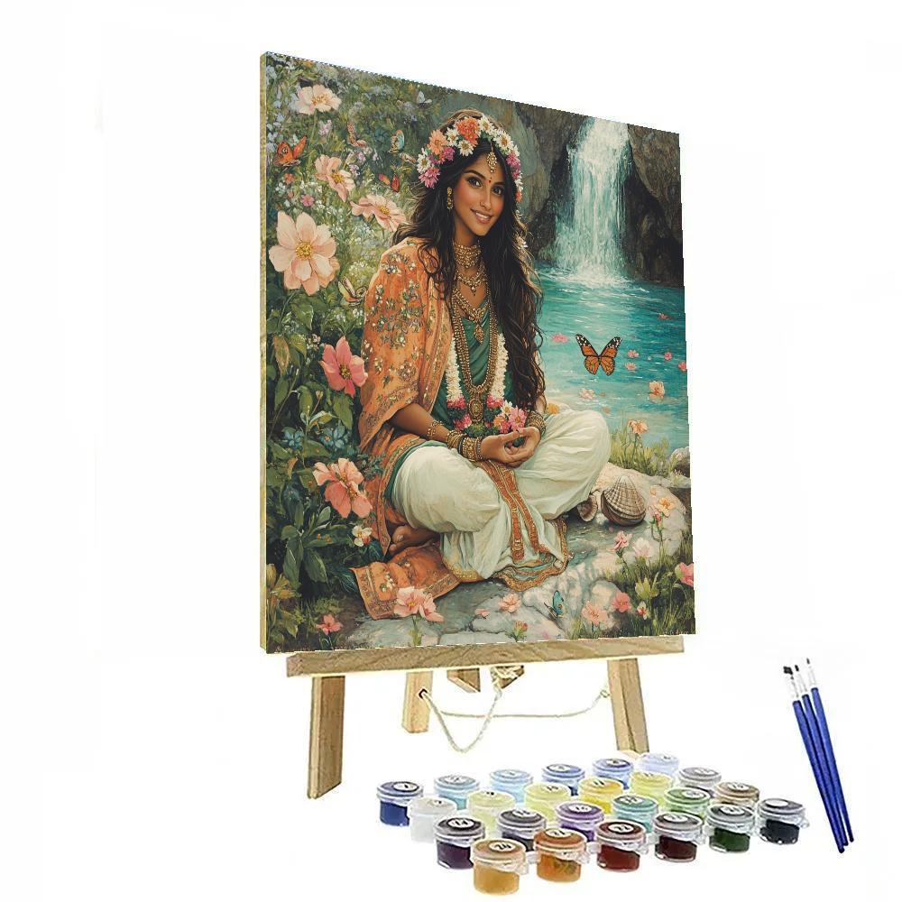 Parvati Crowned By Himalayan Wildflowers Paint by numbers kits