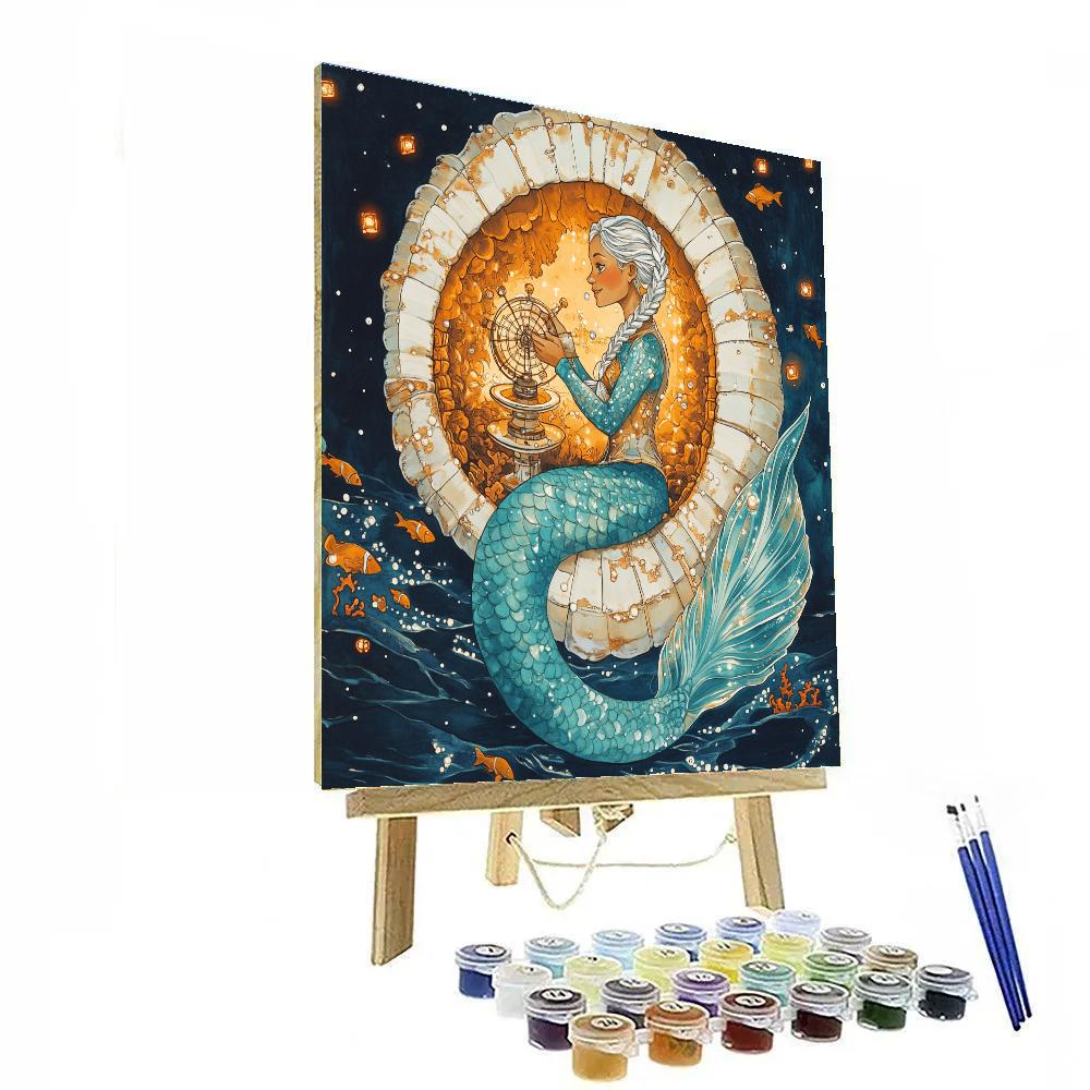 Tideglass Observatory Mermaid Paint by numbers kits