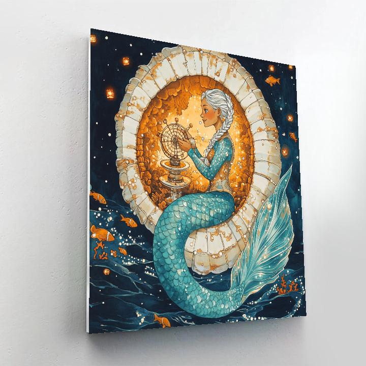 Tideglass Observatory Mermaid Paint by numbers kits
