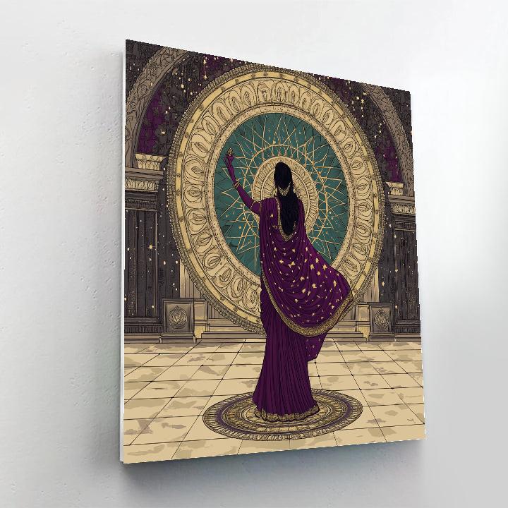 Parvati In The Mandala Mirror Courtyard paint by numbers