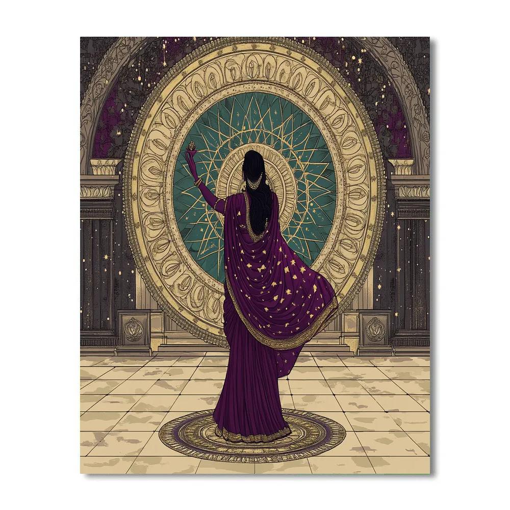 Parvati In The Mandala Mirror Courtyard paint by numbers