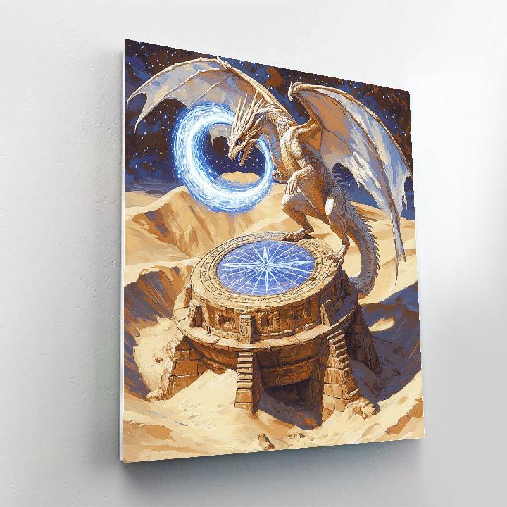 Glass Dune Observatory With Dragon paint by numbers