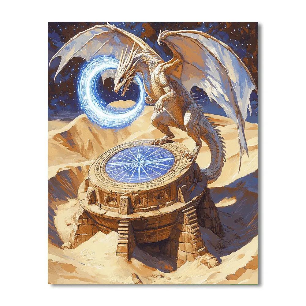 Glass Dune Observatory With Dragon paint by numbers