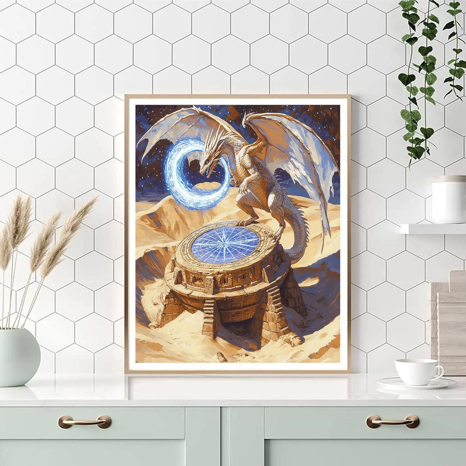 Glass Dune Observatory With Dragon paint by numbers