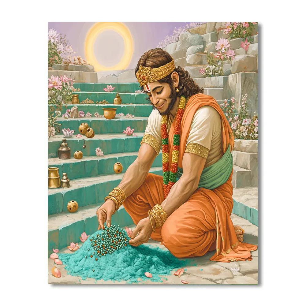 Hanuman Garden Of Floating Rudraksha Seeds DIY paint by numbers