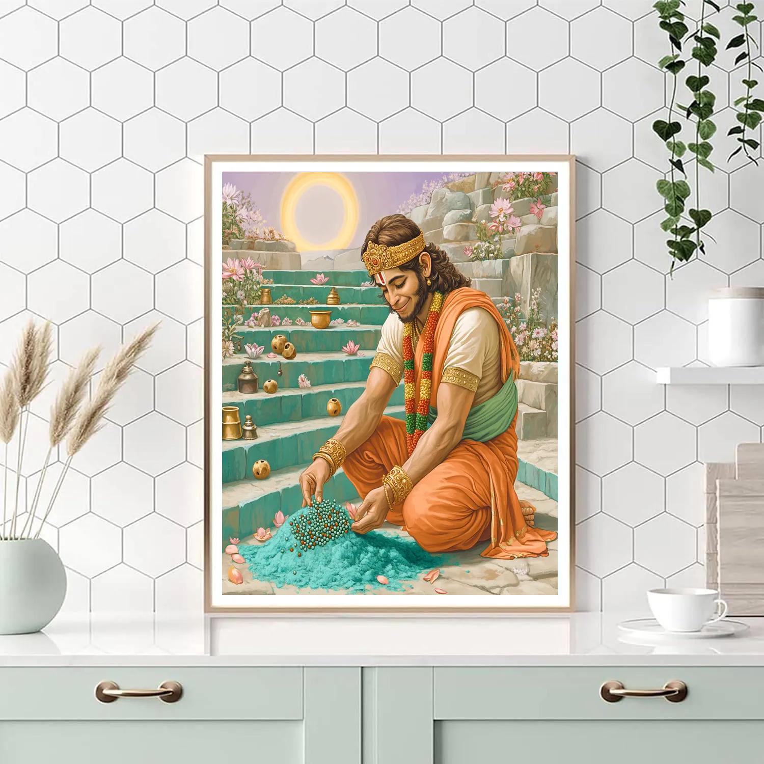 Hanuman Garden Of Floating Rudraksha Seeds DIY paint by numbers