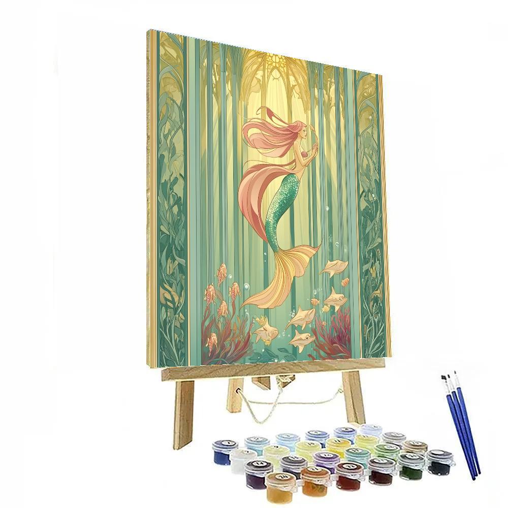 Kelp Cathedral With Mermaid Choir paint by color