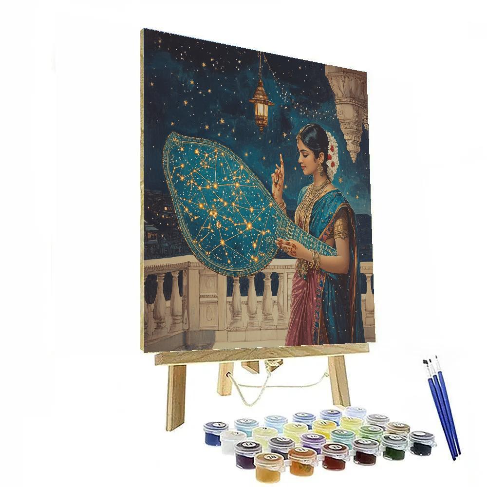 Parvati And The Constellation Veena Numbered painting kits