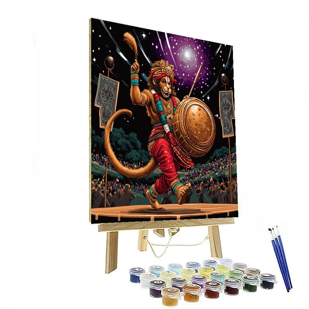 Hanuman Drumbeat At The Meteor Shower Concert Paint by numbers kits