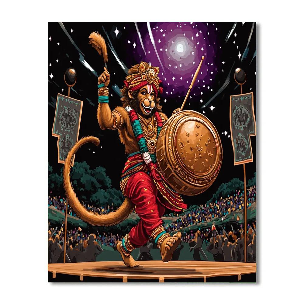 Hanuman Drumbeat At The Meteor Shower Concert Paint by numbers kits