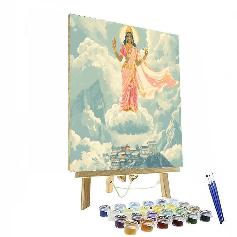 Parvati In The Cloud Chariot Of Blessings Painting by numbers kit