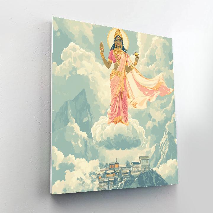 Parvati In The Cloud Chariot Of Blessings Painting by numbers kit