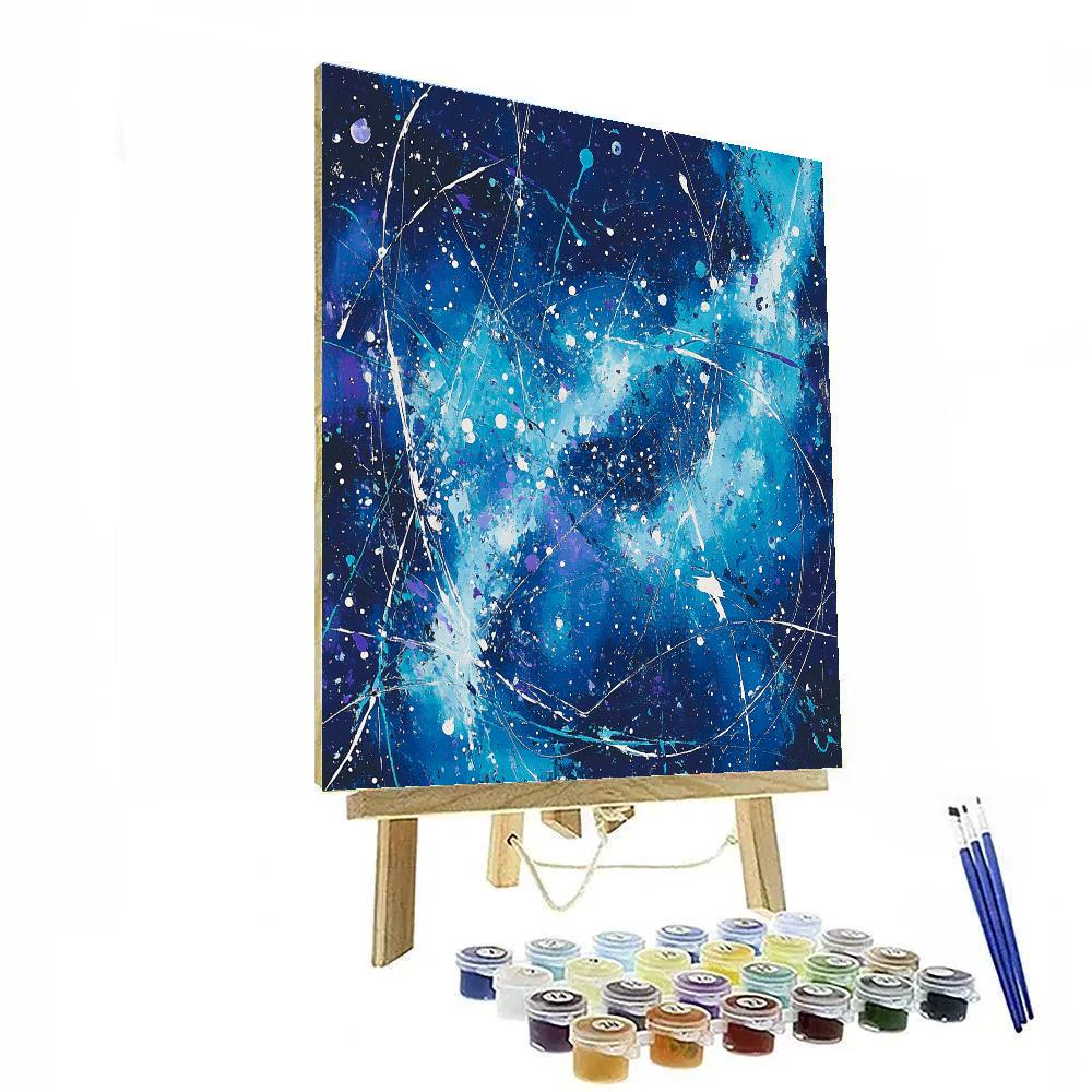 Jackson Pollock Inspired Auroral Shear Field DIY paint by numbers