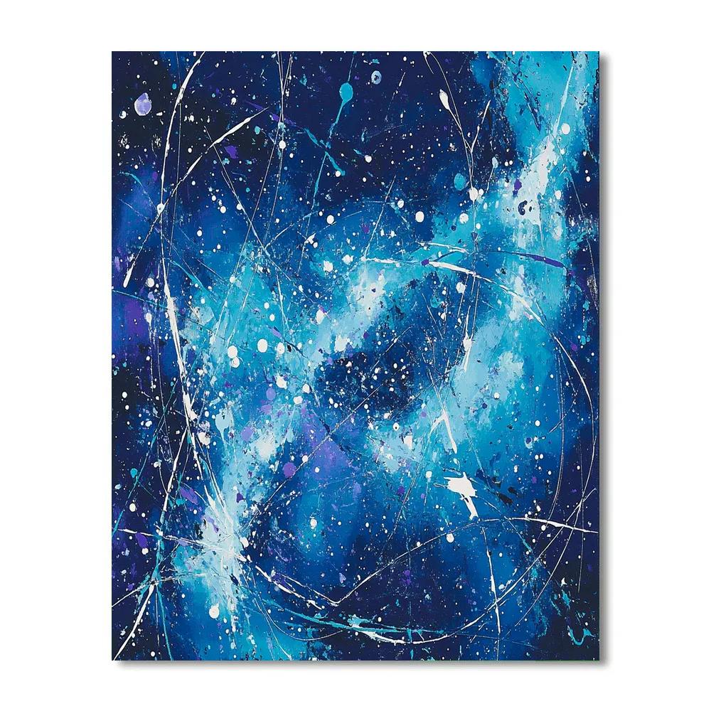 Jackson Pollock Inspired Auroral Shear Field DIY paint by numbers