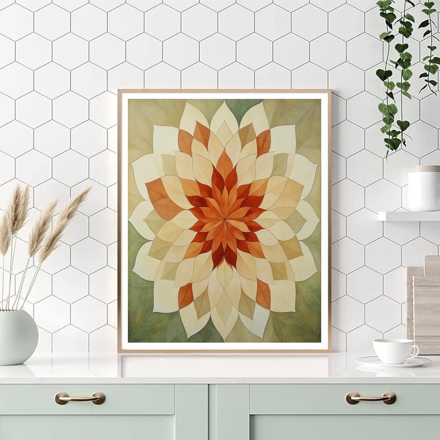 Nandalal Bose Inspired Cosmic Rangoli Of Silent Equinox Number painting