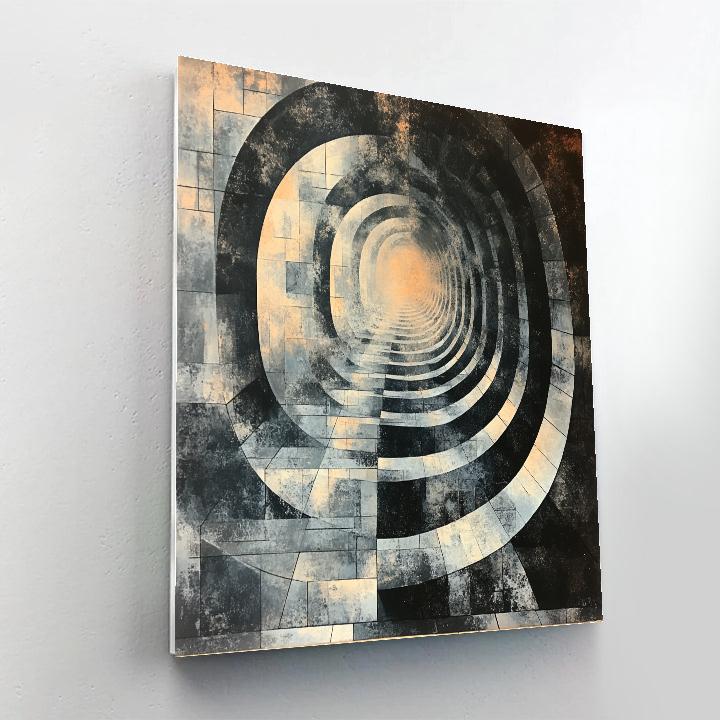 M.C. Escher Inspired Hyperbolic Nebula Tessellation Numbered painting kits