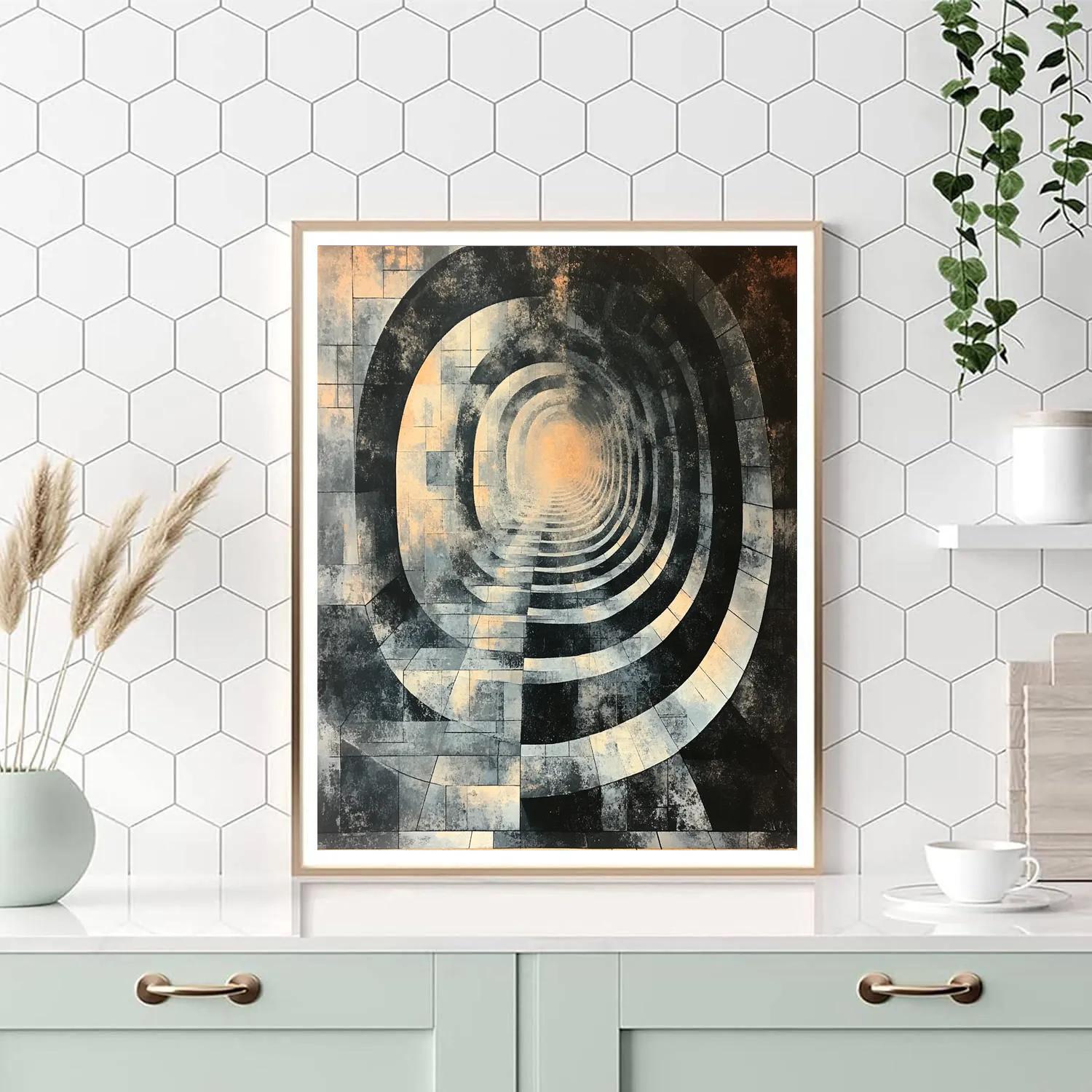 M.C. Escher Inspired Hyperbolic Nebula Tessellation Numbered painting kits