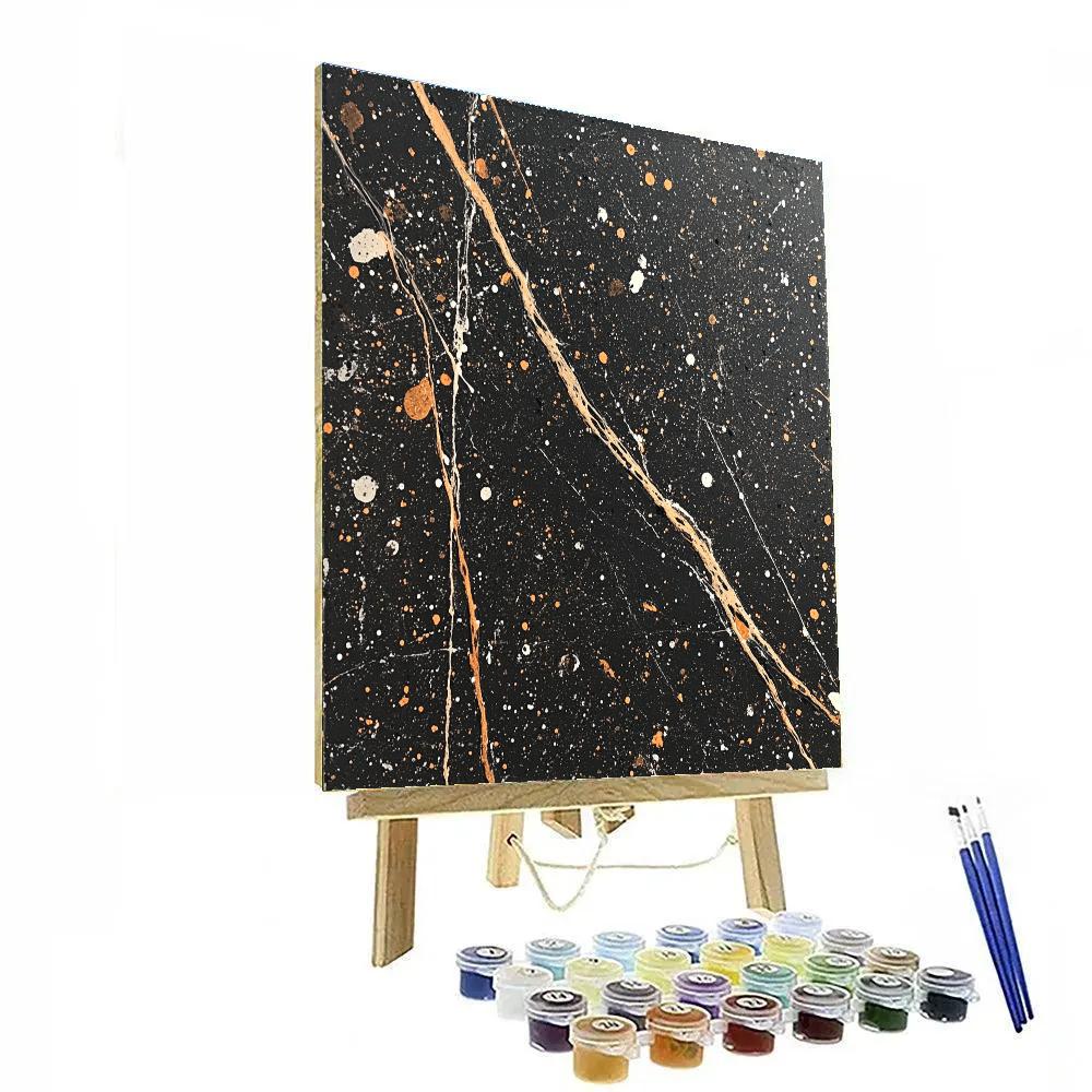 Jackson Pollock Inspired Basalt Tide Harmonics paint by numbers