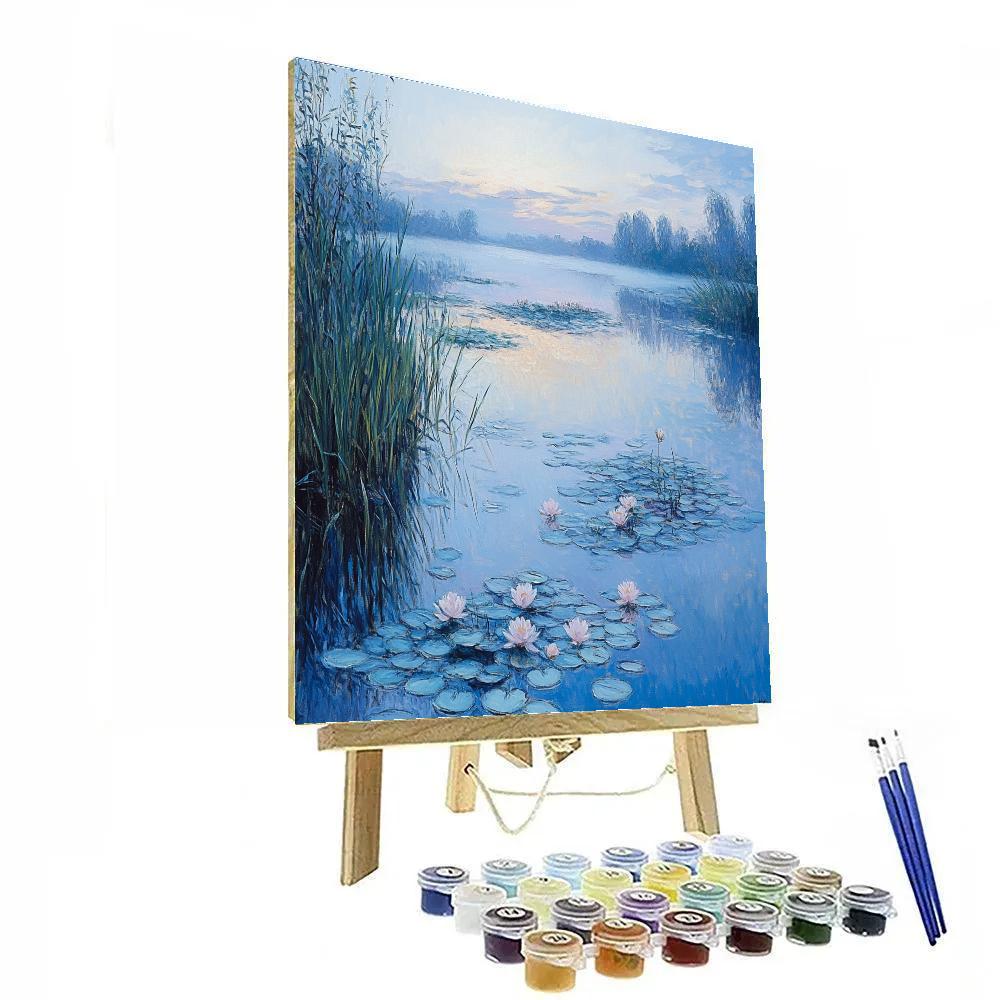 Claude Monet Inspired Opal Dawn On The Waterlily Lagoon Paint by numbers art