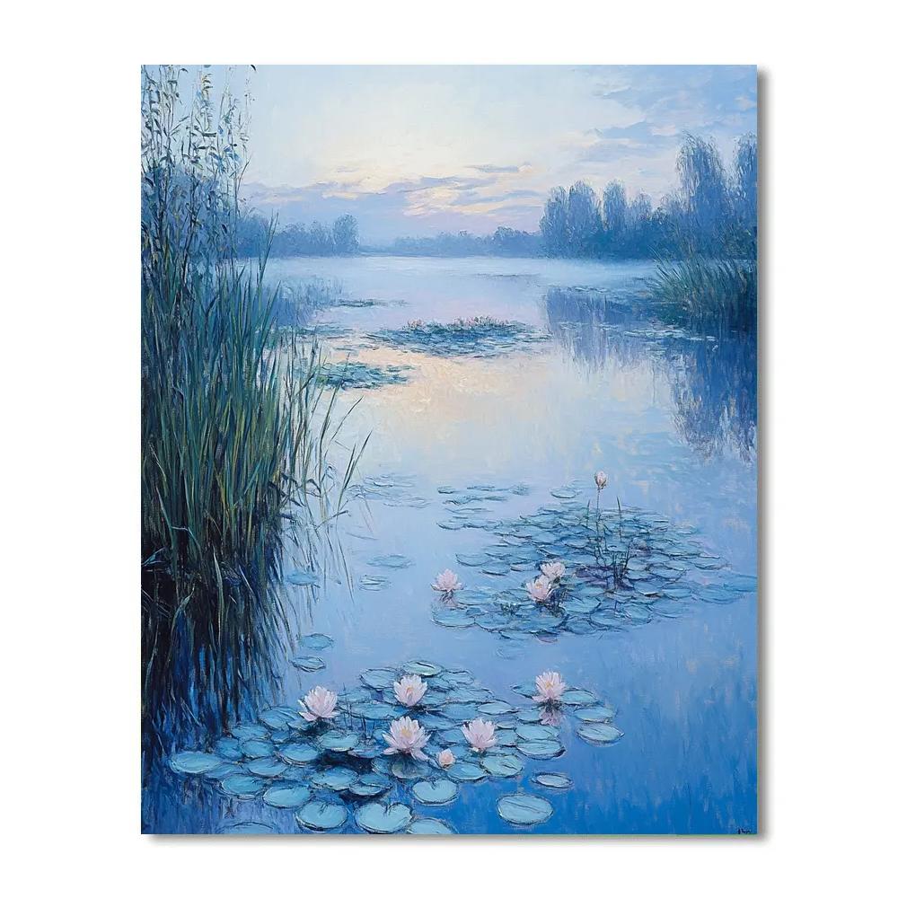 Claude Monet Inspired Opal Dawn On The Waterlily Lagoon Paint by numbers art