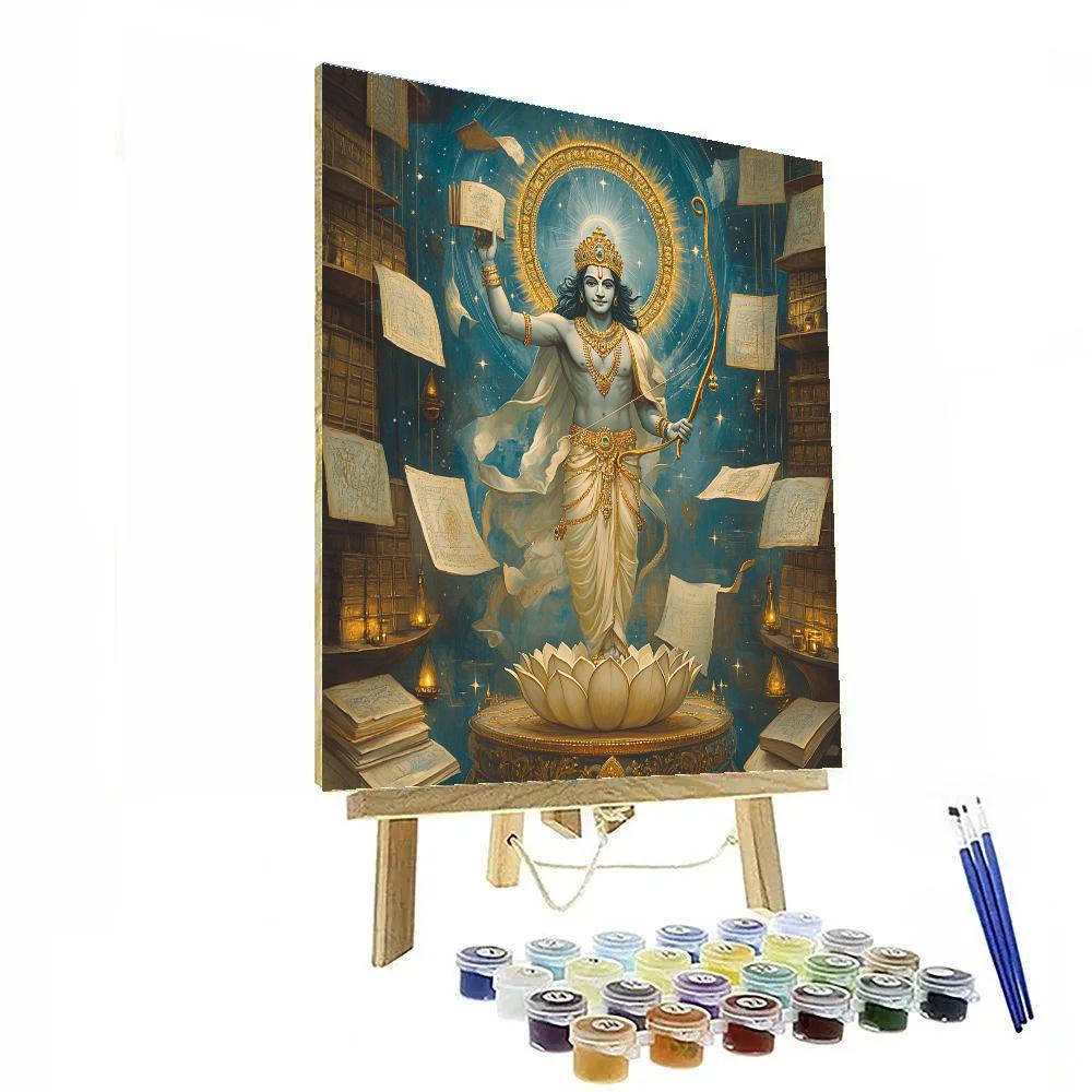 Celestial Library With Rama Illumination paint by numbers