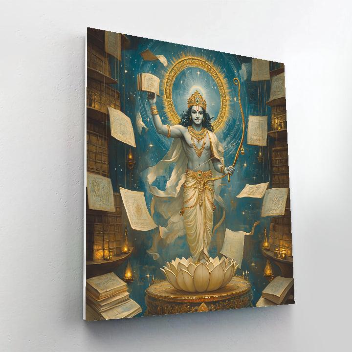 Celestial Library With Rama Illumination paint by numbers