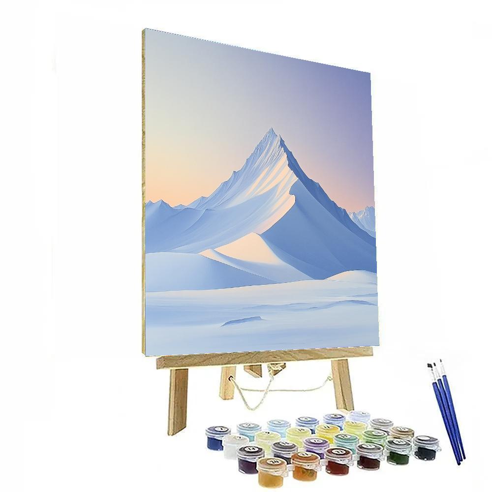 Lawren Harris Inspired Cathedral Glacier Under Violet Radiance painting number kit