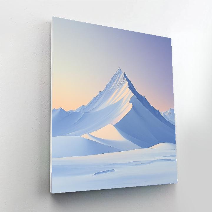 Lawren Harris Inspired Cathedral Glacier Under Violet Radiance painting number kit