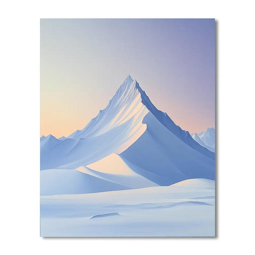 Lawren Harris Inspired Cathedral Glacier Under Violet Radiance painting number kit