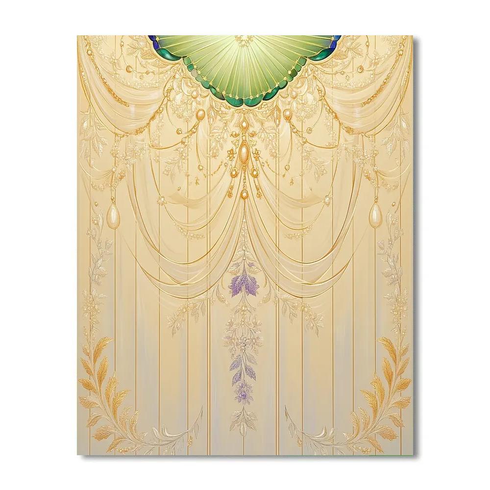 Alphonse Mucha Inspired Aurora Filigree Equinox paint by numbers