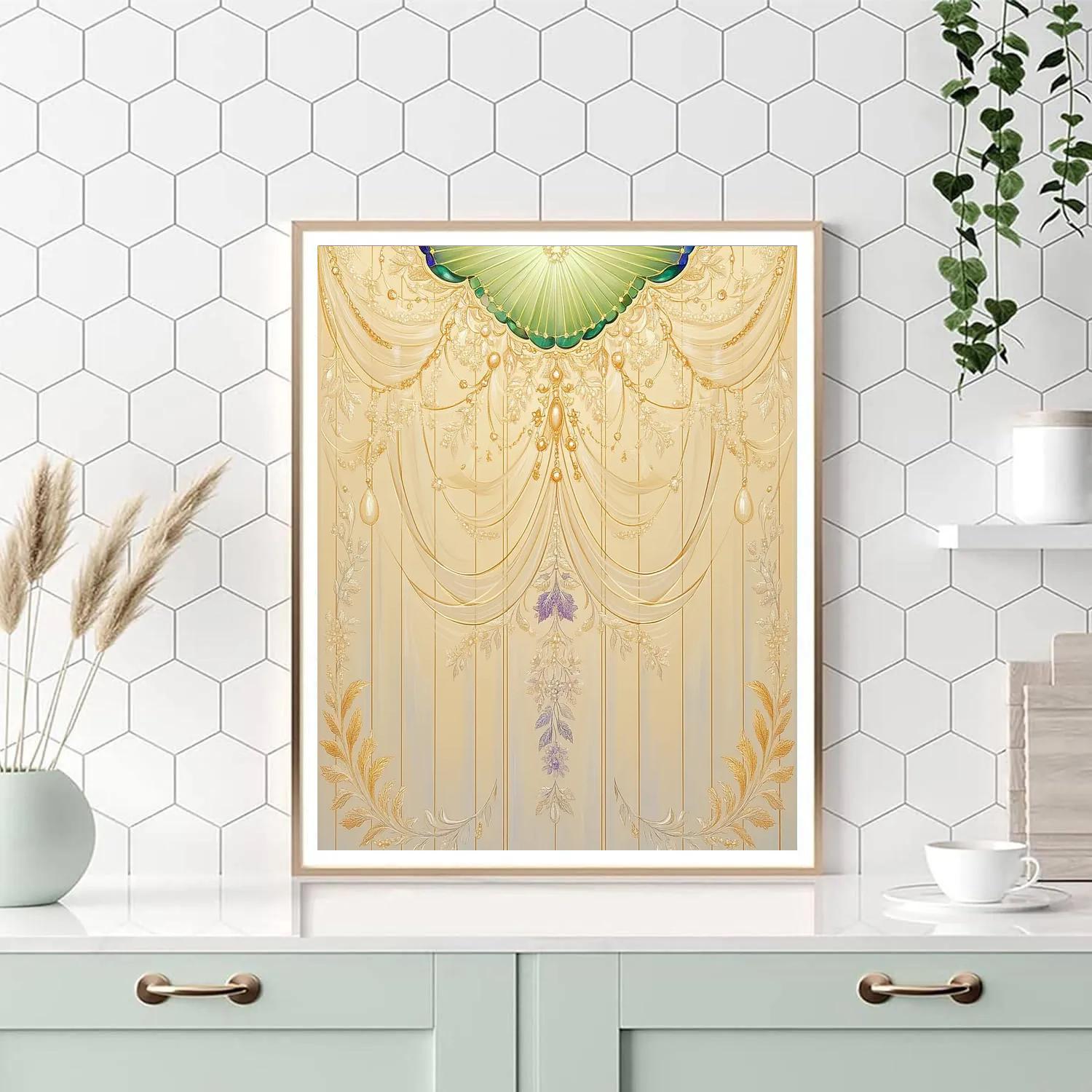 Alphonse Mucha Inspired Aurora Filigree Equinox paint by numbers
