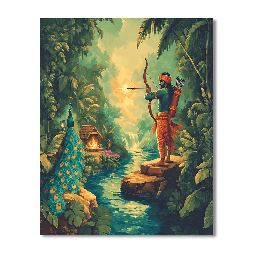 Rainforest River Pilgrimage Rama paint by numbers